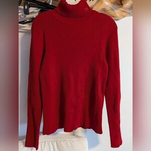 Ladies Ralph Lauren Red Turtle Neck Size Large BNWT